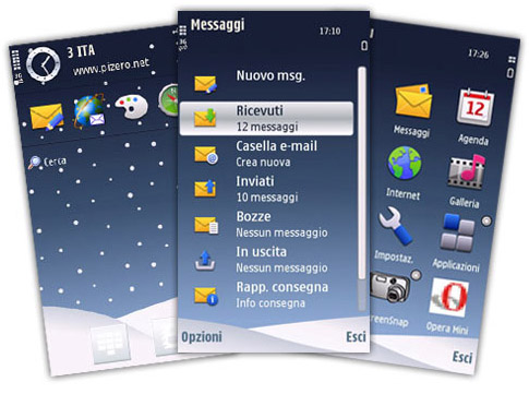 nokia 5800 schémata, motivy, themes