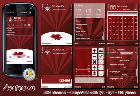 nokia 5800 schémata, motivy, themes